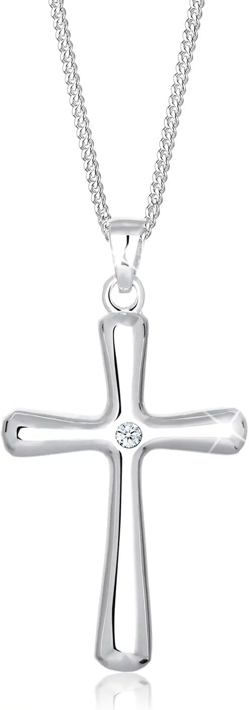Diamore – Collar con Colgante Plata de ley 925 diamantes de 0,03 ct