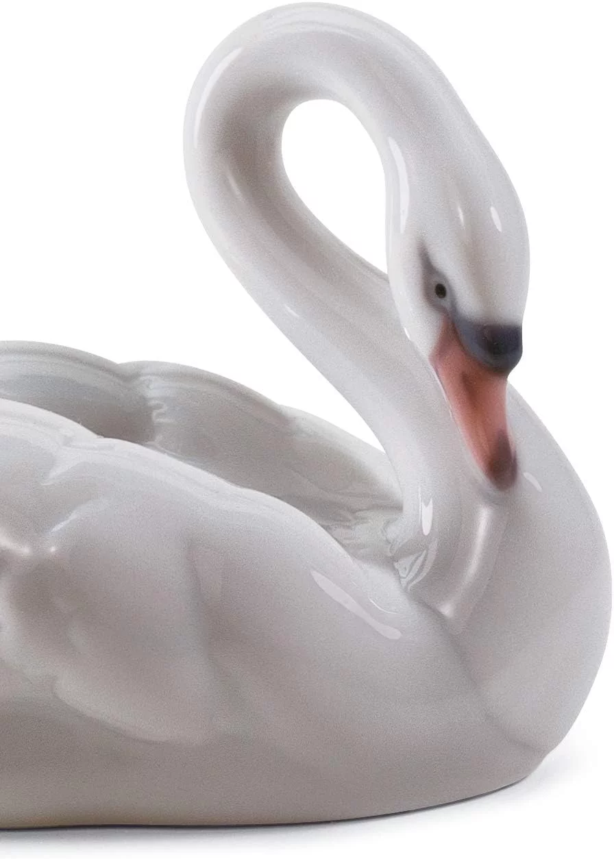 LLADRÓ Figura Cisne Elegante. Figura Cisne de Porcelana. - Imagen 2
