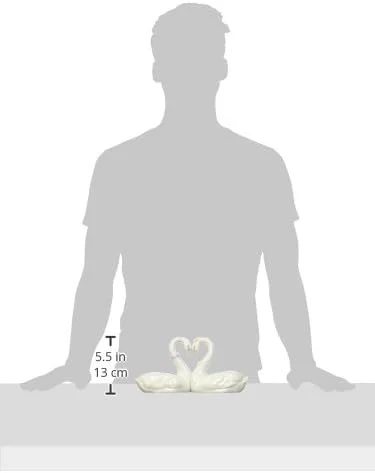 LLADRÓ Figura Cisnes Corazón Blanco. Figura Cisne de Porcelana. - Imagen 3