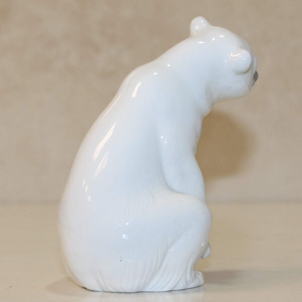 LLADRÓ Figura Osito Bonachón Blanco. Figura Oso Polar de Porcelana. - Imagen 2