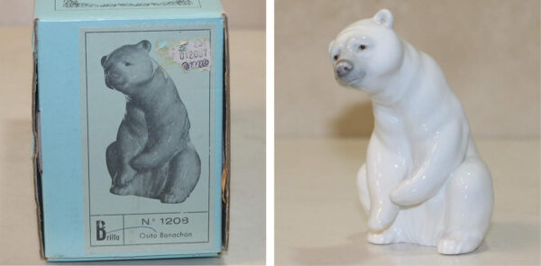 LLADRÓ Figura Osito Bonachón Blanco. Figura Oso Polar de Porcelana. - Imagen 5