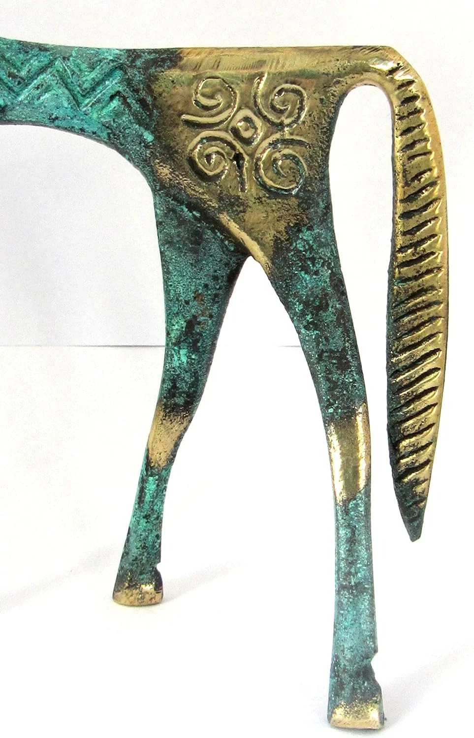 IconsGr Estatua de museo de bronce griego antiguo réplica del caballo de la era geométrica (122) - Imagen 6