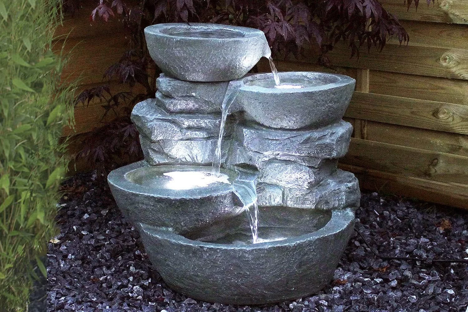 Arnusa Decorative Fountain with LED in Polyresin: Elegance and Serenity - Image 2