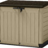 Keter Sio Max -Cobertizo de jardín exterior, Capacidad 1200L, Color Topo/Beige, 145.5 x 125 x 82 cm