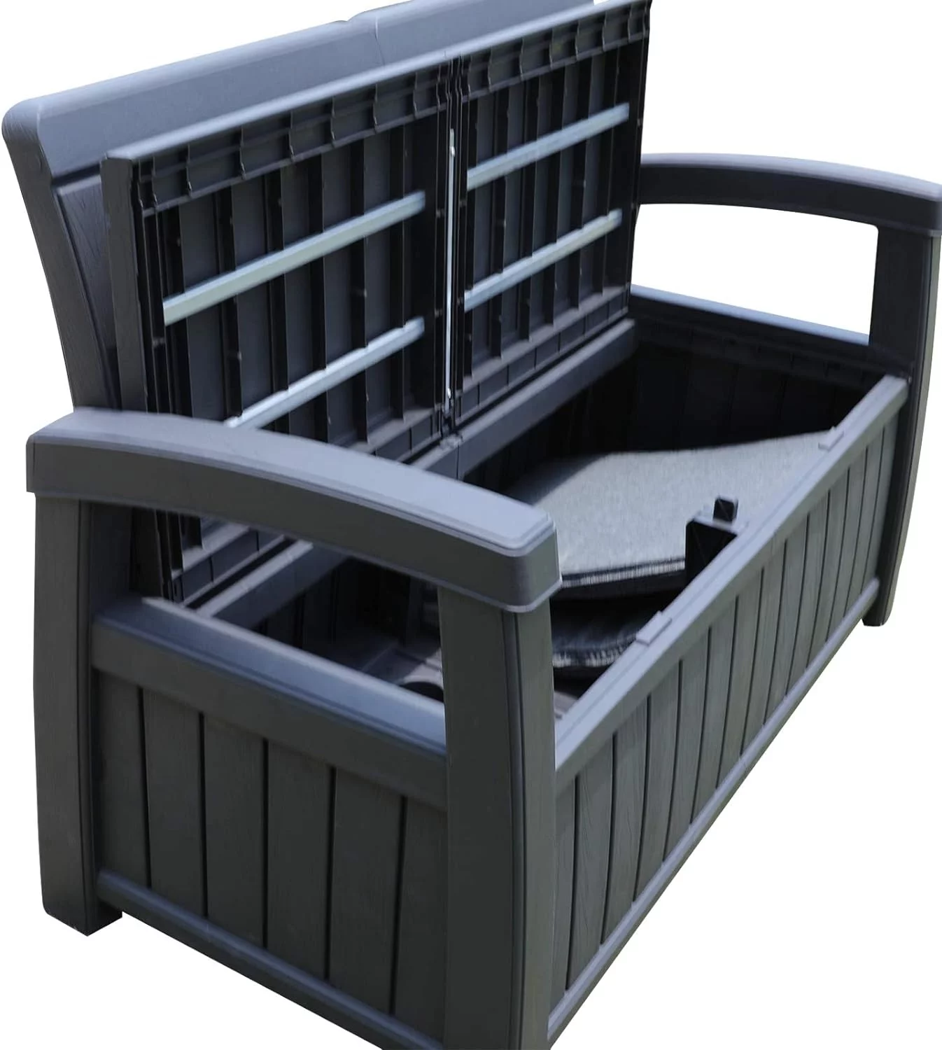 Gardiun Resin Garden Storage Bench - Image 5