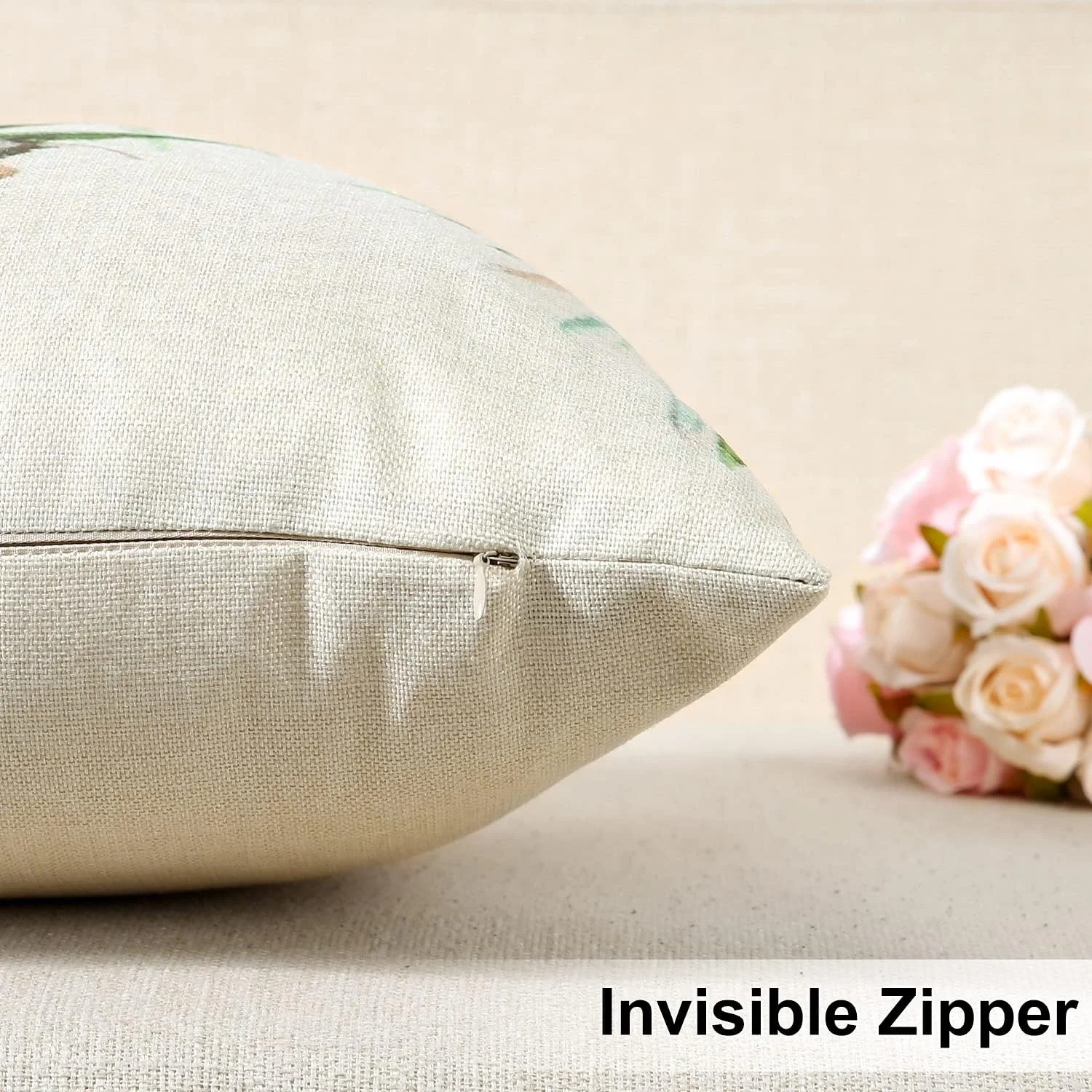Artscope 4 Piezas Impermeables Funda de Cojines, de Exterior Funda de Almohada Cuadrado para Patio Balcón Jardín Sofá Oficina Hogar Decorativas 45x45cm, Hoja Verde 04 - Imagen 6