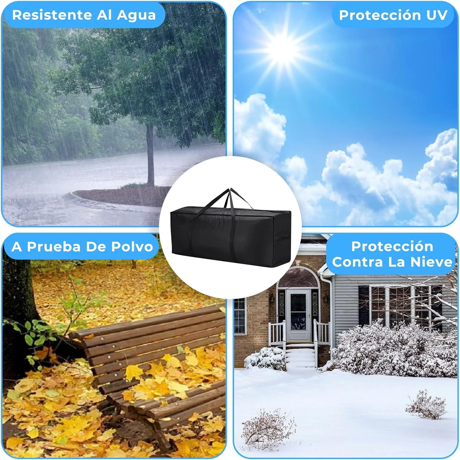 Bolsa impermeable Bibykivn para almacenamiento de muebles de jardín - Imagen 6