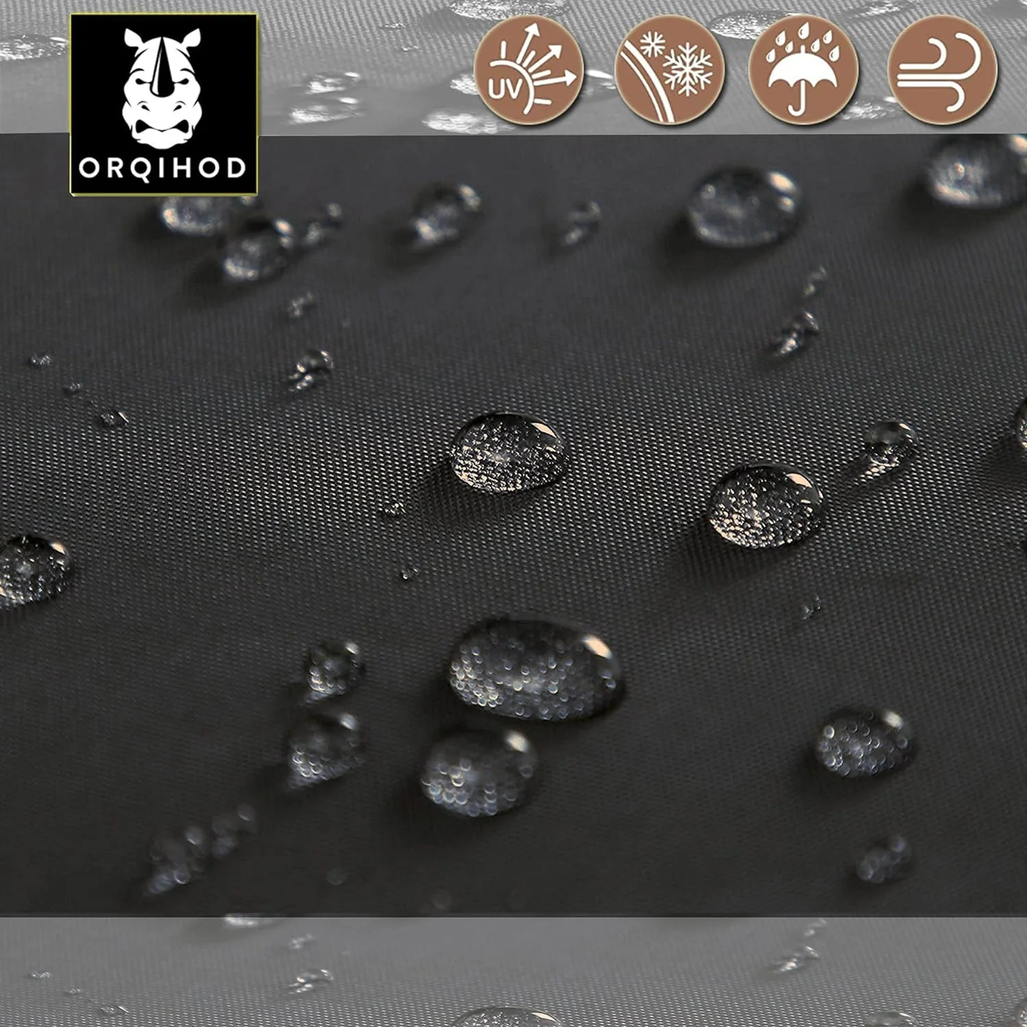 Orqihod Bolsa de almacenamiento grande para cojines de asiento para muebles de jardín, 420D, resistente, impermeable, para exteriores, bolsa de transporte cuadrada con cremallera, 81 x 81 x 61 cm, (copia) - Image 2