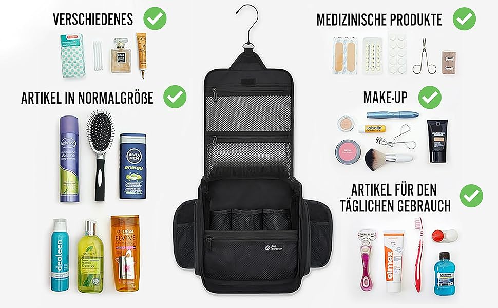 Neceser de cosméticos organizador de maquillaje para mujer, bolsa de aseo para hombre, maletín de viaje