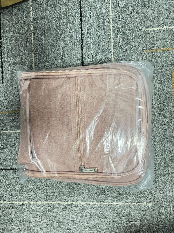 WANDF Bolsa de Aseo Grande Neceser Colgante Neceser de Aseo para Mujer Neceser de Maquillaje Bolsa de Cosméticos Bolsa de Viaje para Mujer (Rosa Oscuro) - Imagen 10