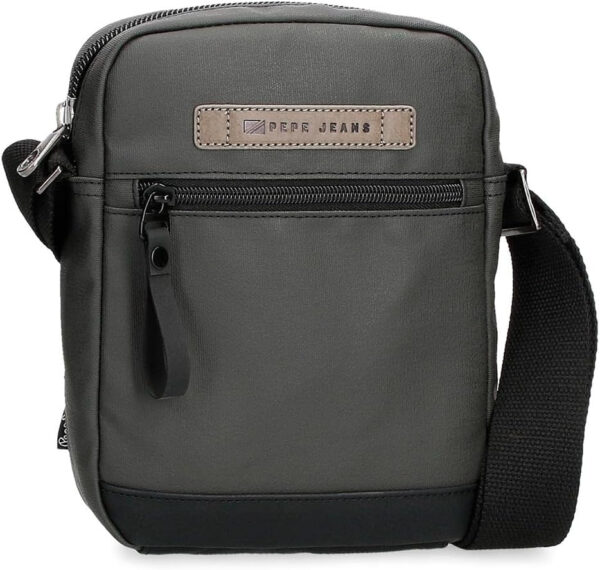 Pepe Jeans Truxton Bandolera Mediana Gris 17x22x6 cms Algodón, Poliéster y PU.