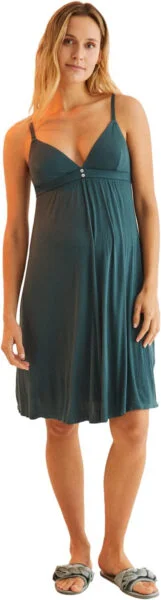 Women'secret Camisón Maternity Tirantes Negro Mujer