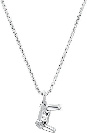 s.Oliver collar con colgante de acero inoxidable niños niños collar, 40+3 cm, plata, controlador, Viene en caja de regalo de joyería, 2032559