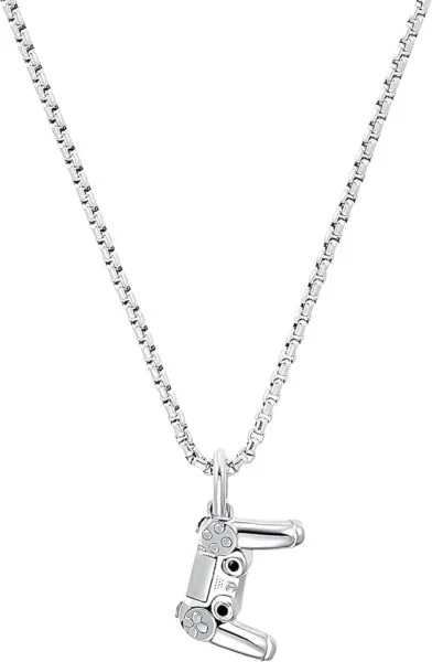 s.Oliver collar con colgante de acero inoxidable niños niños collar, 40+3 cm, plata, controlador, Viene en caja de regalo de joyería, 2032559