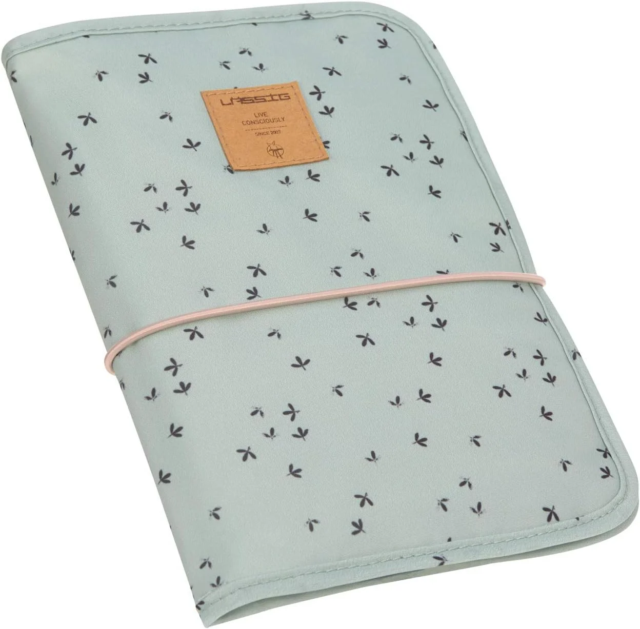 LÄSSIG Bolso para bebé con cambiador para viajar, Color Turquesa (Floral mint) - Imagen 3