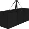 Dokon Bolsa de Almacenamiento para Cojines Jardín, Resistente 600D Oxford, Impermeable, Anti-UV, Funda Cojín para Muebles, Bolsa de Almacenamiento para árbol de Navidad (125x40x55cm) - Negro