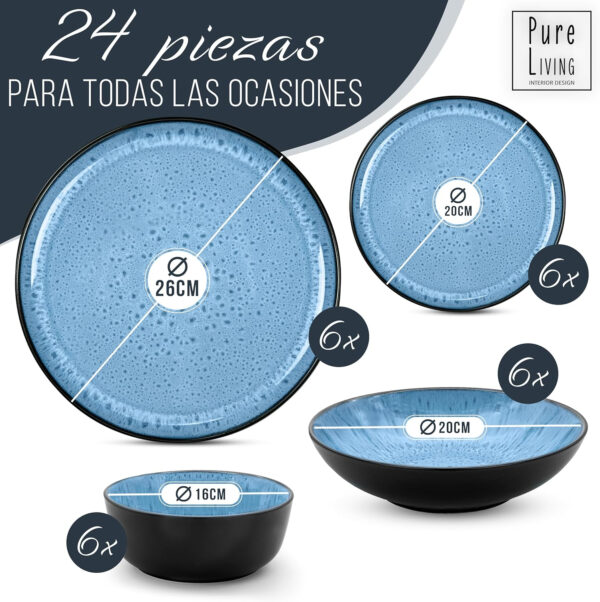 Platos y cuencos de 24 piezas para todas las ocasiones 24-piece plates and bowls for all occasions