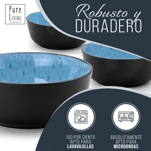 Vajilla robusta y duradera apta para lavavajillas y microondas Robust and durable dinnerware set dishwasher and microwave safe