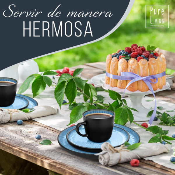 Juego de vajilla moderno para 6 personas para servir hermosamente Modern dinnerware set for 6 people for beautiful serving