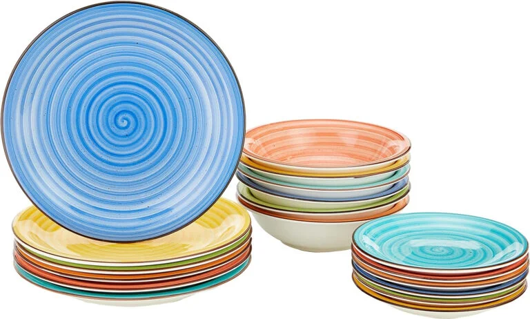 Tognana Art & Pepper Stoneware - Vajilla de 18 piezas, multicolor