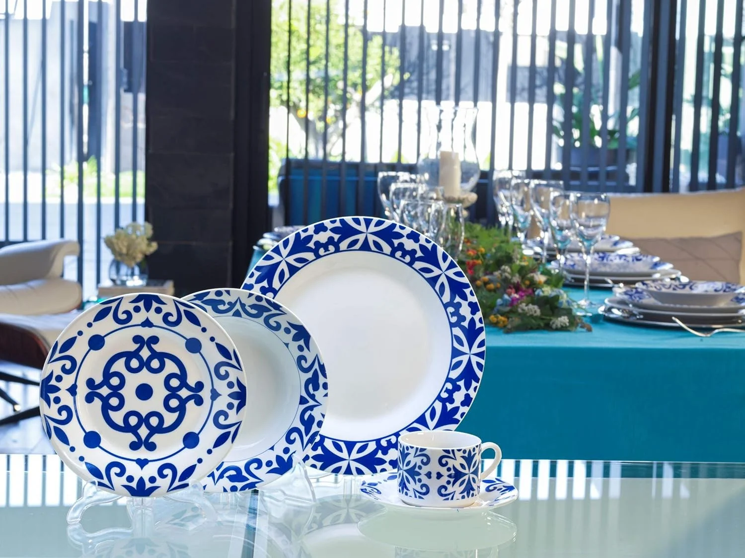 Tech Vajilla de porcelana de 6 servicios 30 piezas, con un diseño elegante para su mesa. Bengoa gourmet Tools - Imagen 4