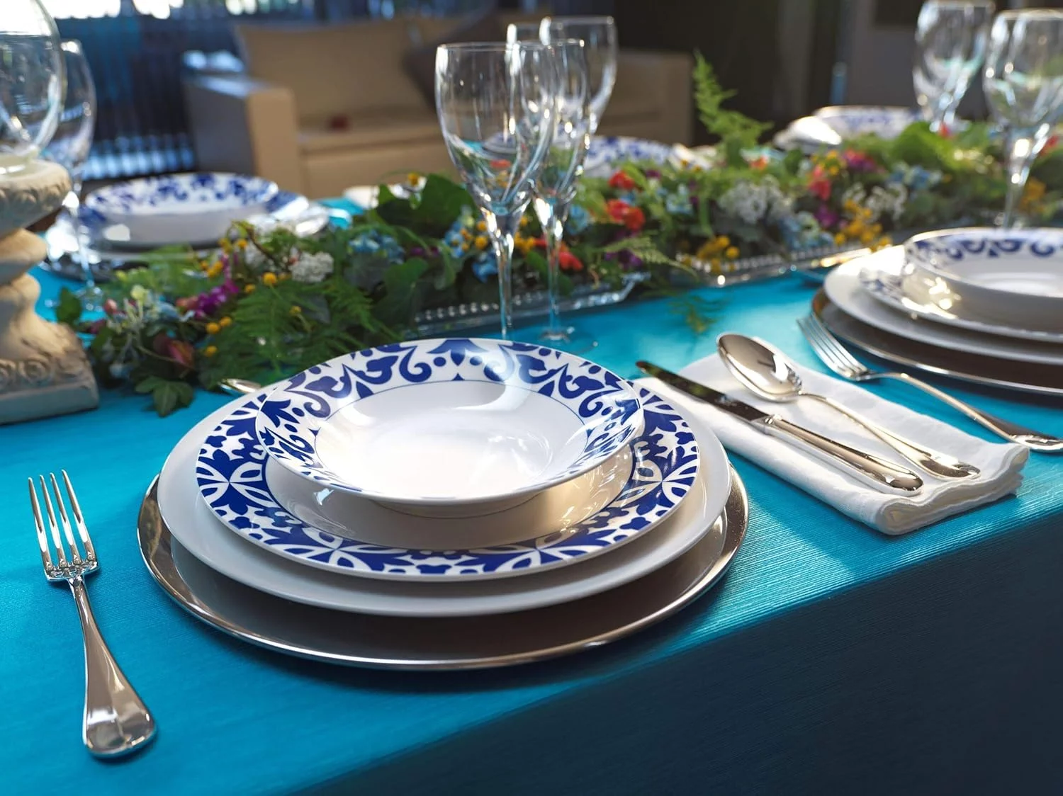 Tech Vajilla de porcelana de 6 servicios 30 piezas, con un diseño elegante para su mesa. Bengoa gourmet Tools - Imagen 5