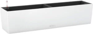 Lechuza 15680 - Kit completo maceta balconera, Blanco, 79 x 19 x 19