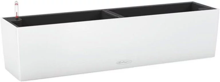 Lechuza 15680 - Kit completo maceta balconera, Blanco, 79 x 19 x 19
