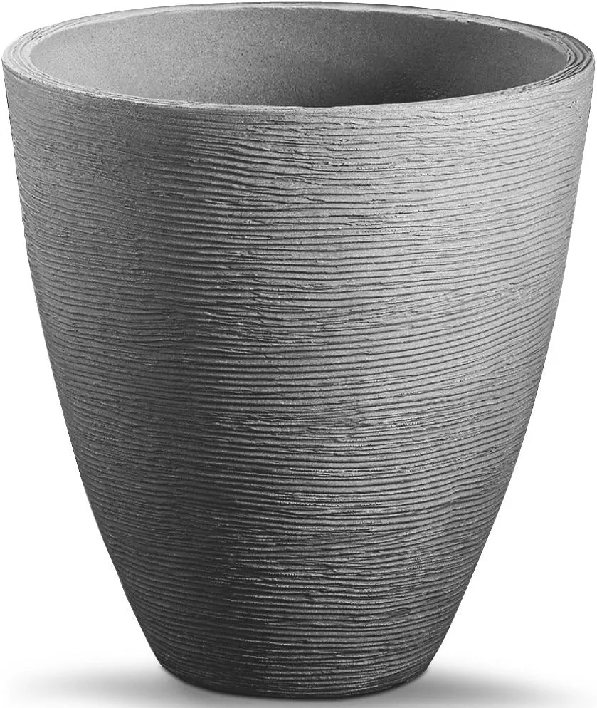 Deuba Macetero para Plantas y Flores Gris 32L 40x42cm de Plástico irrompible para Exterior e Interior
