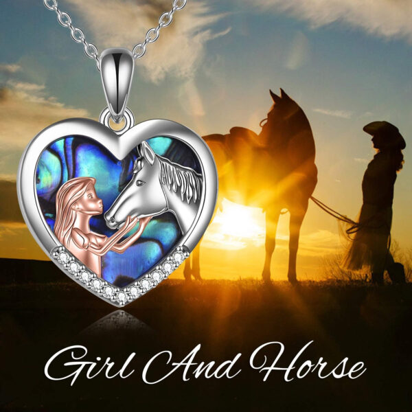 YFN Collar de niña y Caballo para niñas Joyería de Caballo de Plata Esterlina Regalos de Caballo para Mujeres de 18 " - Imagen 4