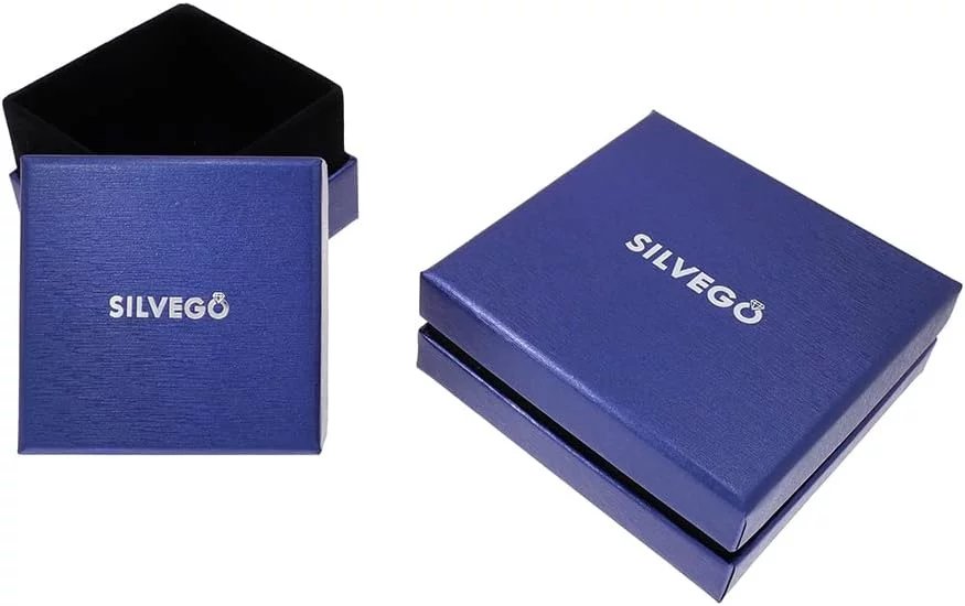 SILVEGO - SILVEGOVSW080E - Pendientes para Mujer de Plata 925 con Swarovski® Crystals Gota Azul - Imagen 3