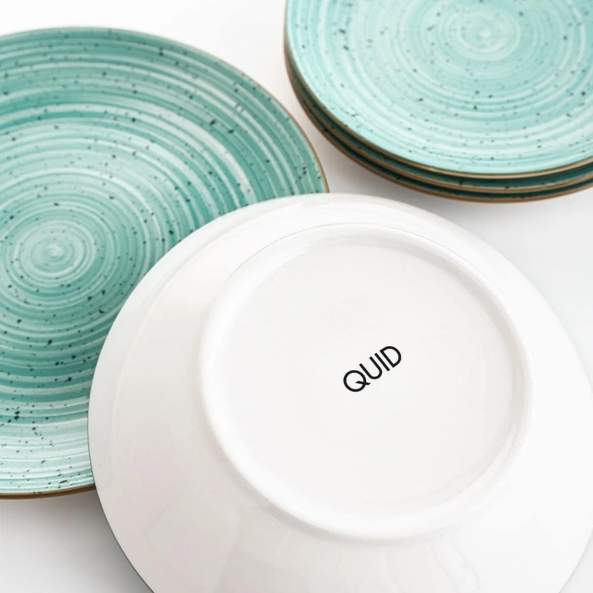 Quid Montreal Vajilla completa moderna de porcelana para 6 personas (18 piezas)|Platos llanos, Platos hondos, Platos postre, Color Único, Talla Estándar - Imagen 5
