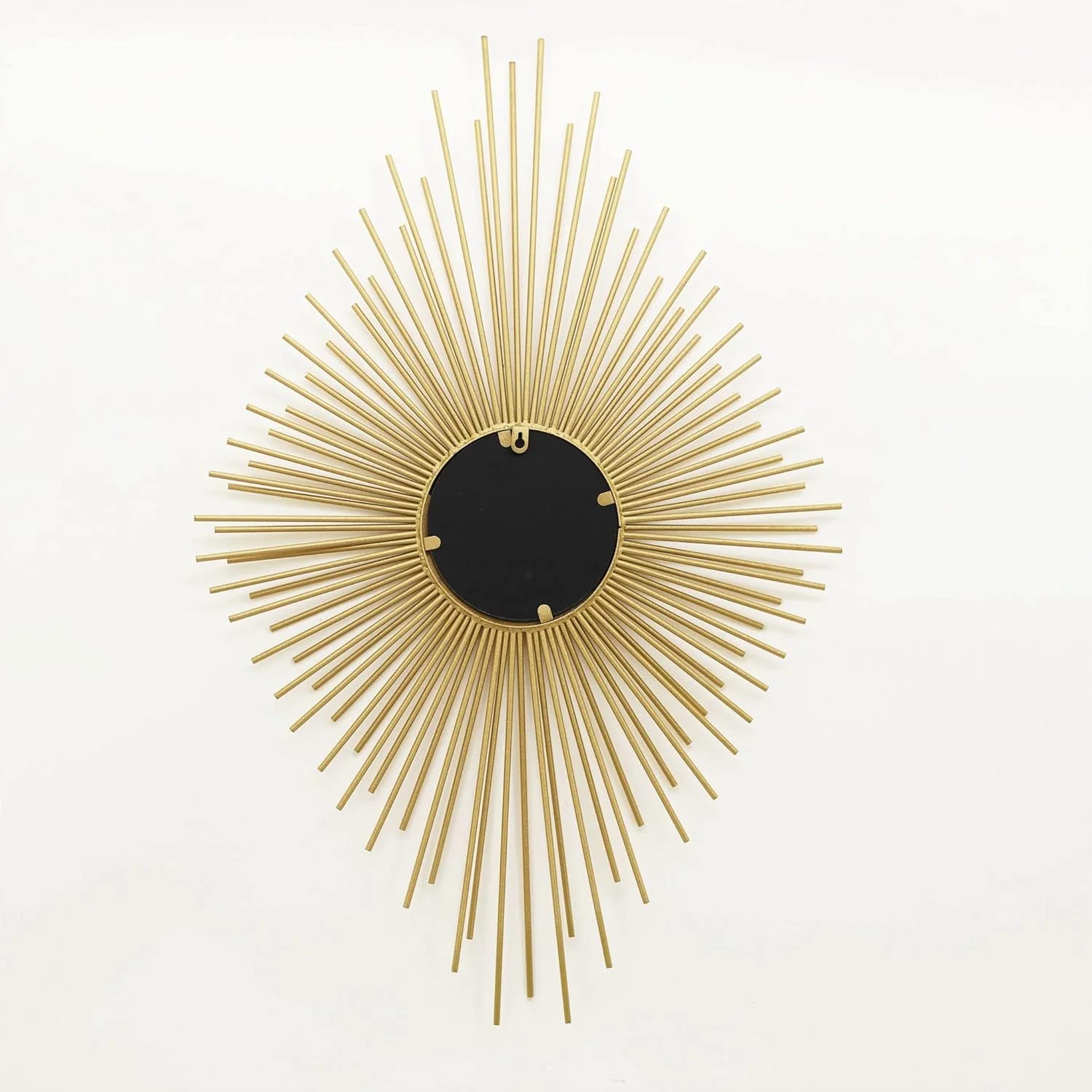 Parisloft Espejo de pared de metal, con forma de diamante, color dorado champán, 38 pulgadas de alto - Imagen 6