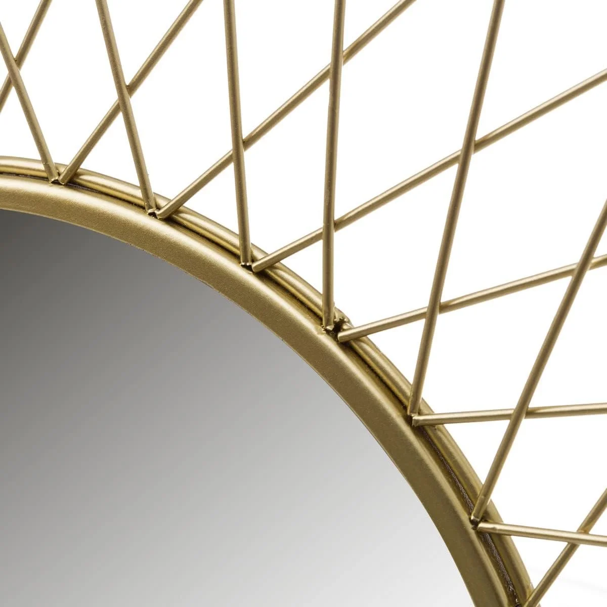 LOLAhome Espejo Flor Dorado de Metal de Ø 56 cm - Imagen 5