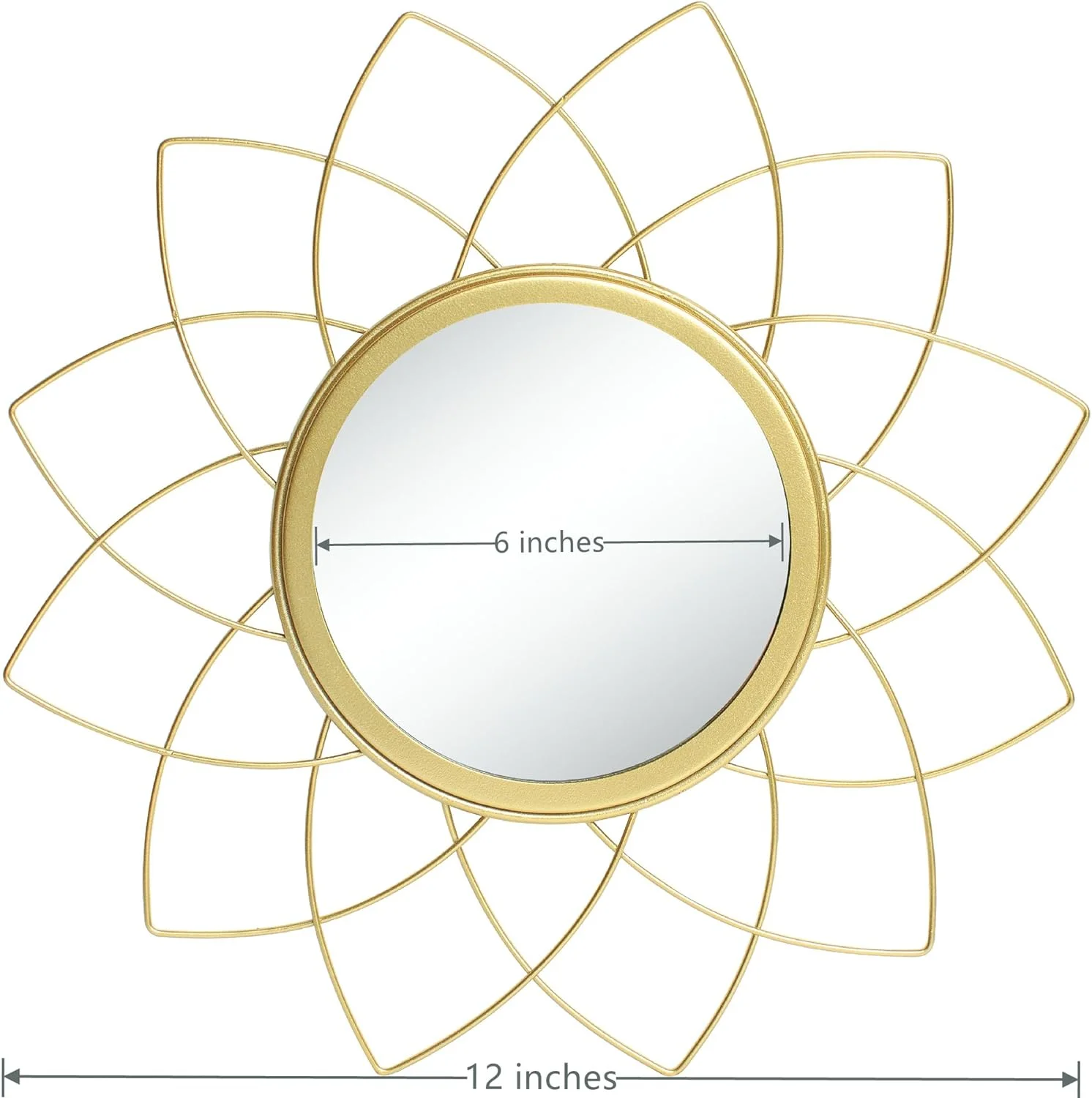 Kelly Miller Espejos metálicos Dorados para decoración de Pared, Juego de 3 Espejos para decoración de Pared para Sala de Estar, Dormitorio y baño - Imagen 2