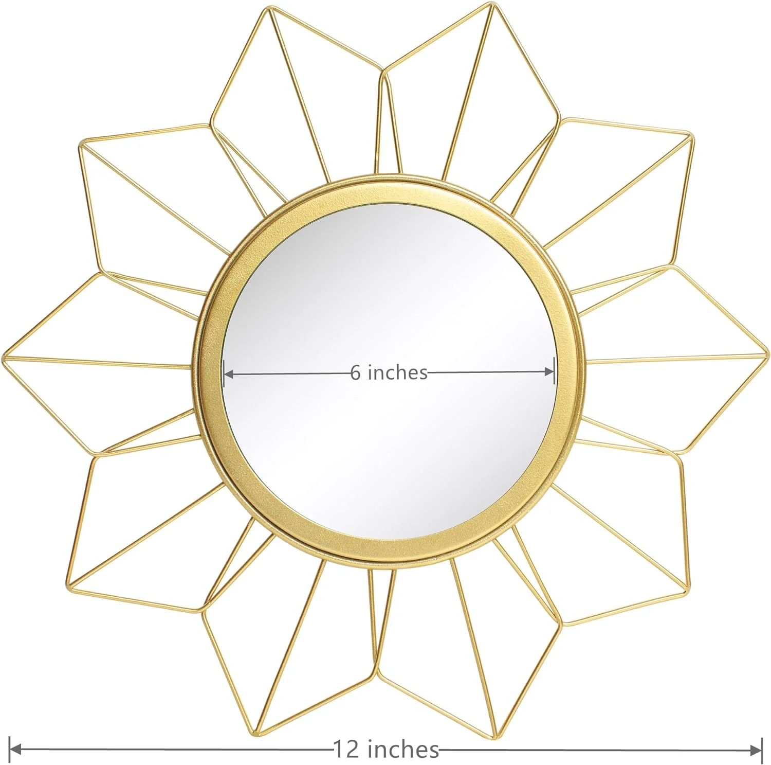 Kelly Miller Espejos metálicos Dorados para decoración de Pared, Juego de 3 Espejos para decoración de Pared para Sala de Estar, Dormitorio y baño - Imagen 3