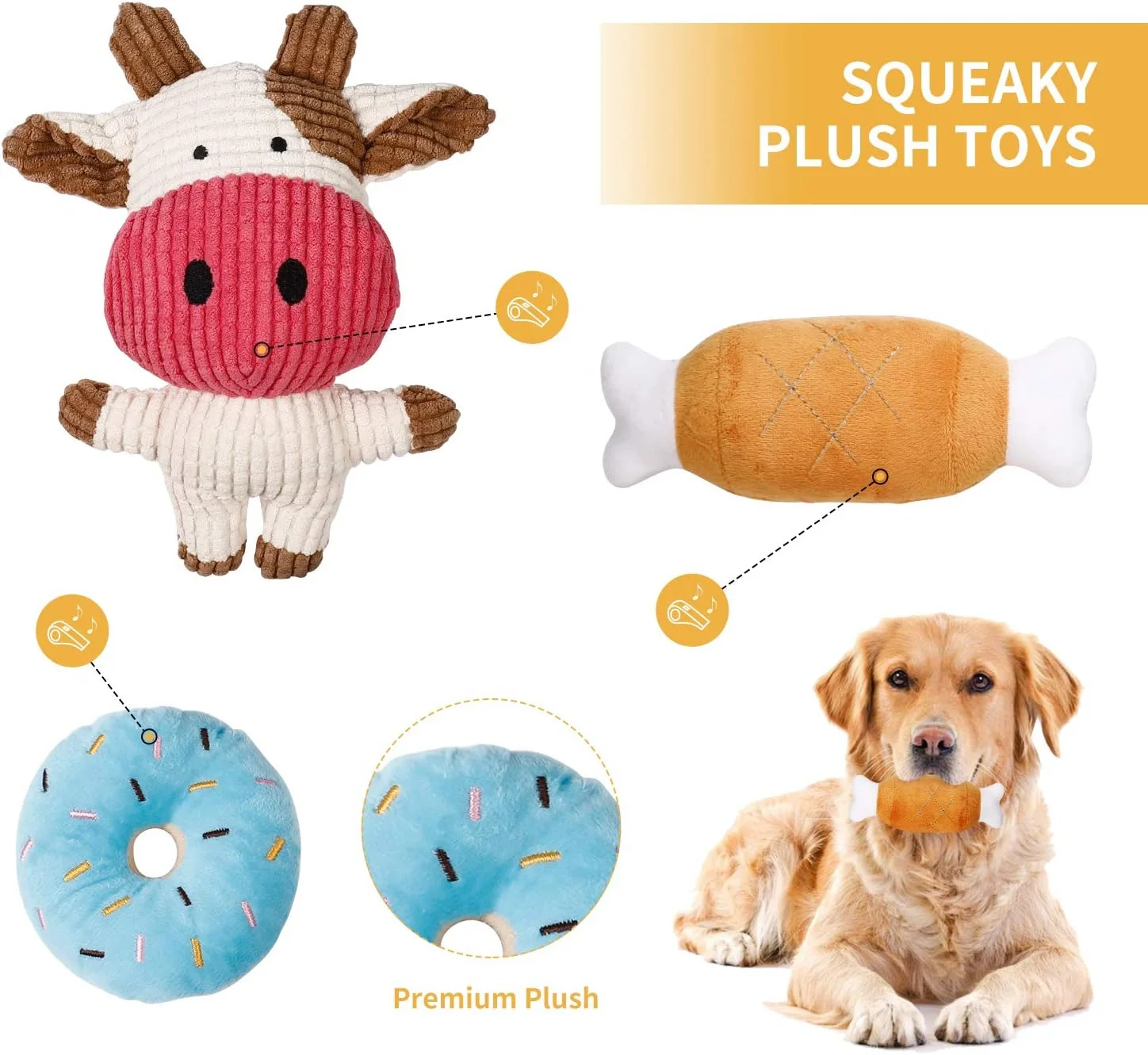 Toozey Juguetes para Perros, Juguetes para Cachorros, 7 Juguetes para Cachorros a Partir de 8 semanas, Juguetes interactivos para Perros para aburrimiento, Juguetes masticables para Perros pequeños y - Imagen 3