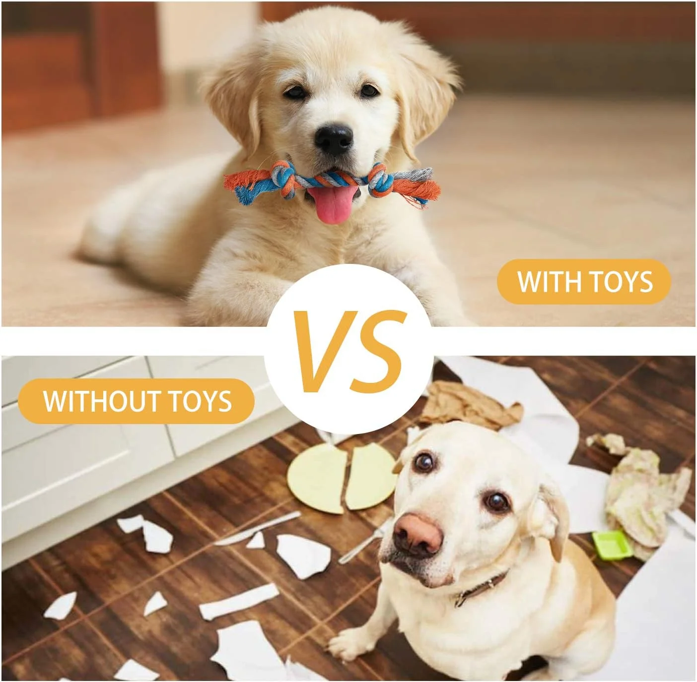 Toozey Juguetes para Perros, Juguetes para Cachorros, 7 Juguetes para Cachorros a Partir de 8 semanas, Juguetes interactivos para Perros para aburrimiento, Juguetes masticables para Perros pequeños y - Imagen 4