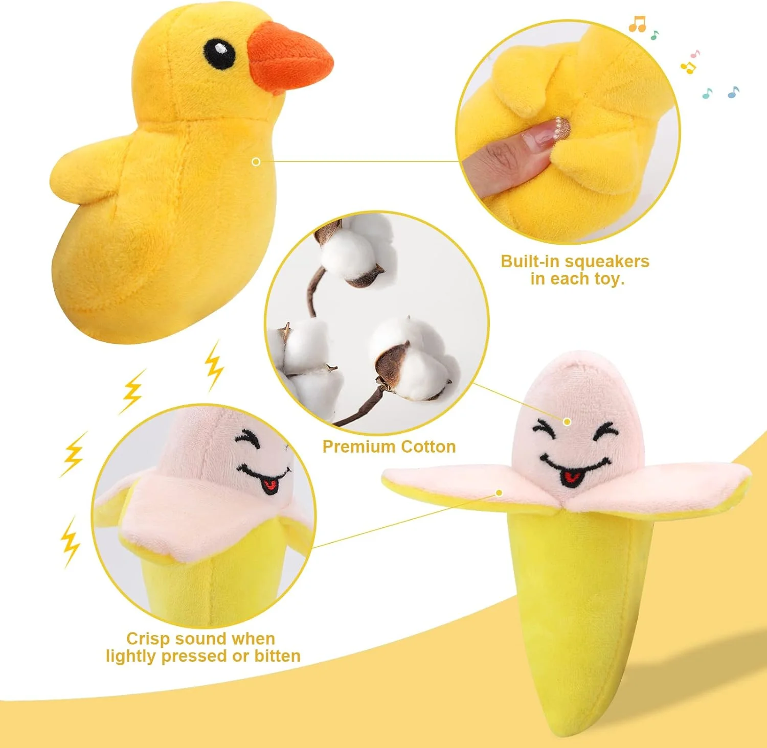 Jodsen 8 Paquetes de Juguetes para Cachorros, Juguetes chirriantes para Perros, Juguetes interactivos,para la dentición de Perros pequeños, Accesorios para Cachorros pequeños y medianos (8 Pack) - Imagen 3