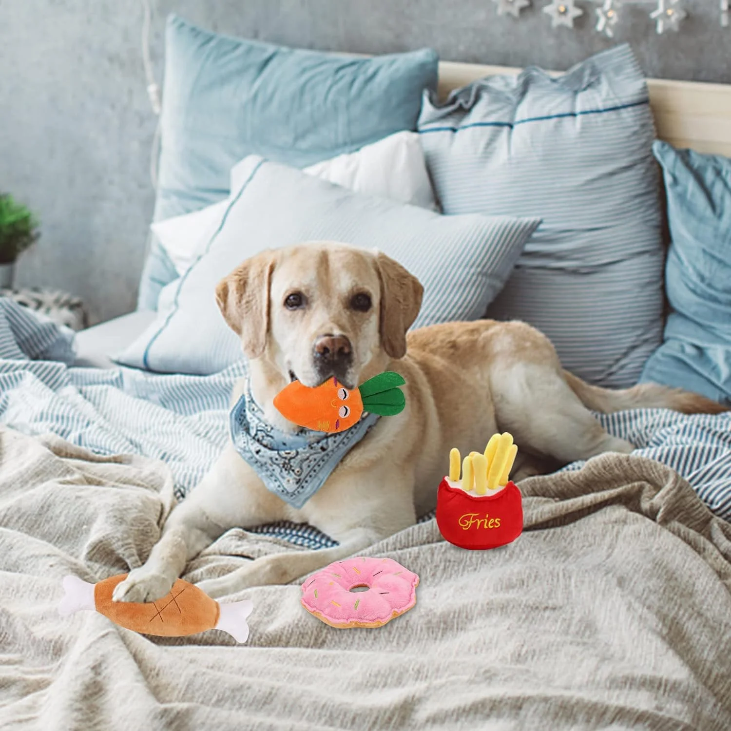 Jodsen 8 Paquetes de Juguetes para Cachorros, Juguetes chirriantes para Perros, Juguetes interactivos,para la dentición de Perros pequeños, Accesorios para Cachorros pequeños y medianos (8 Pack) - Imagen 6