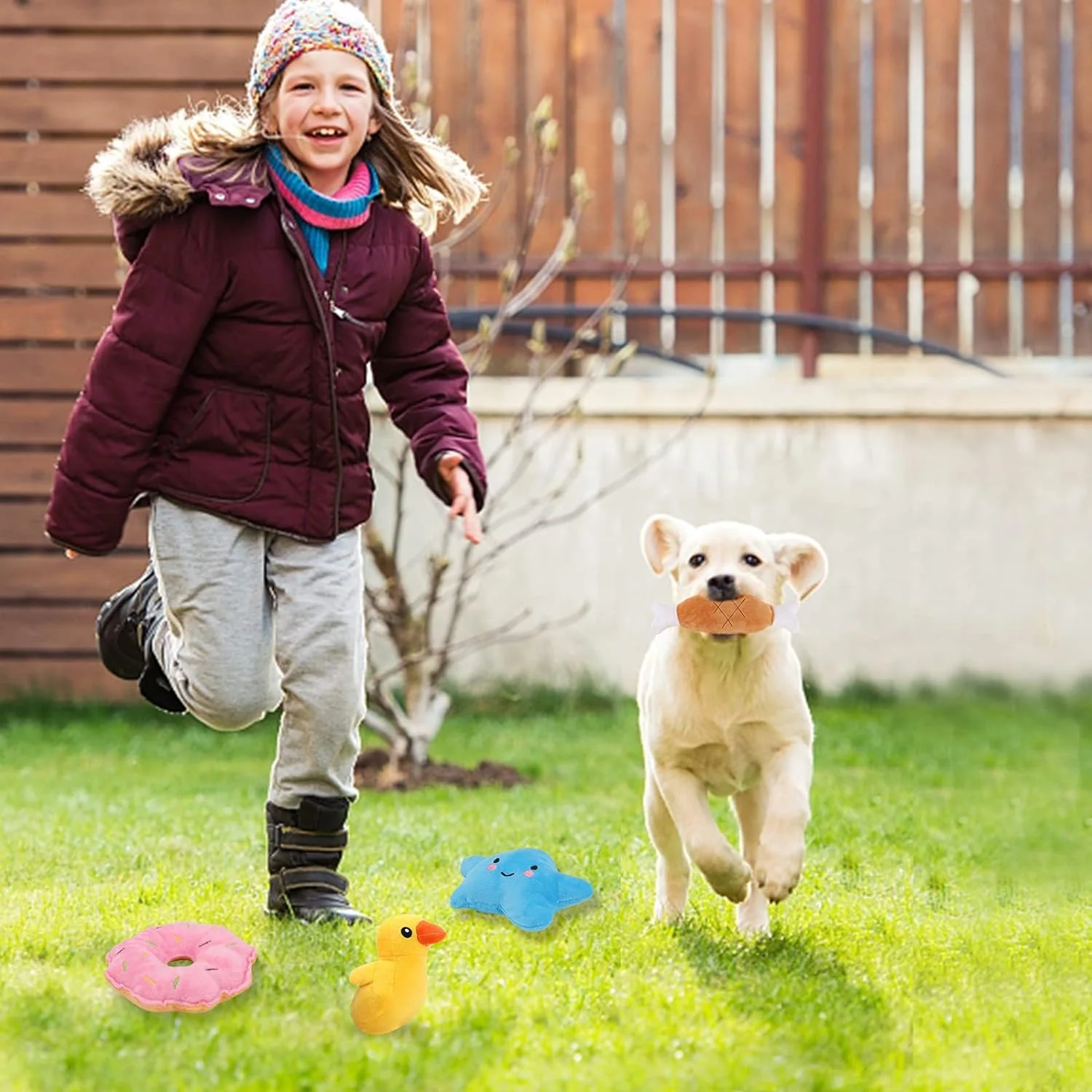 Jodsen 8 Paquetes de Juguetes para Cachorros, Juguetes chirriantes para Perros, Juguetes interactivos,para la dentición de Perros pequeños, Accesorios para Cachorros pequeños y medianos (8 Pack) - Imagen 7