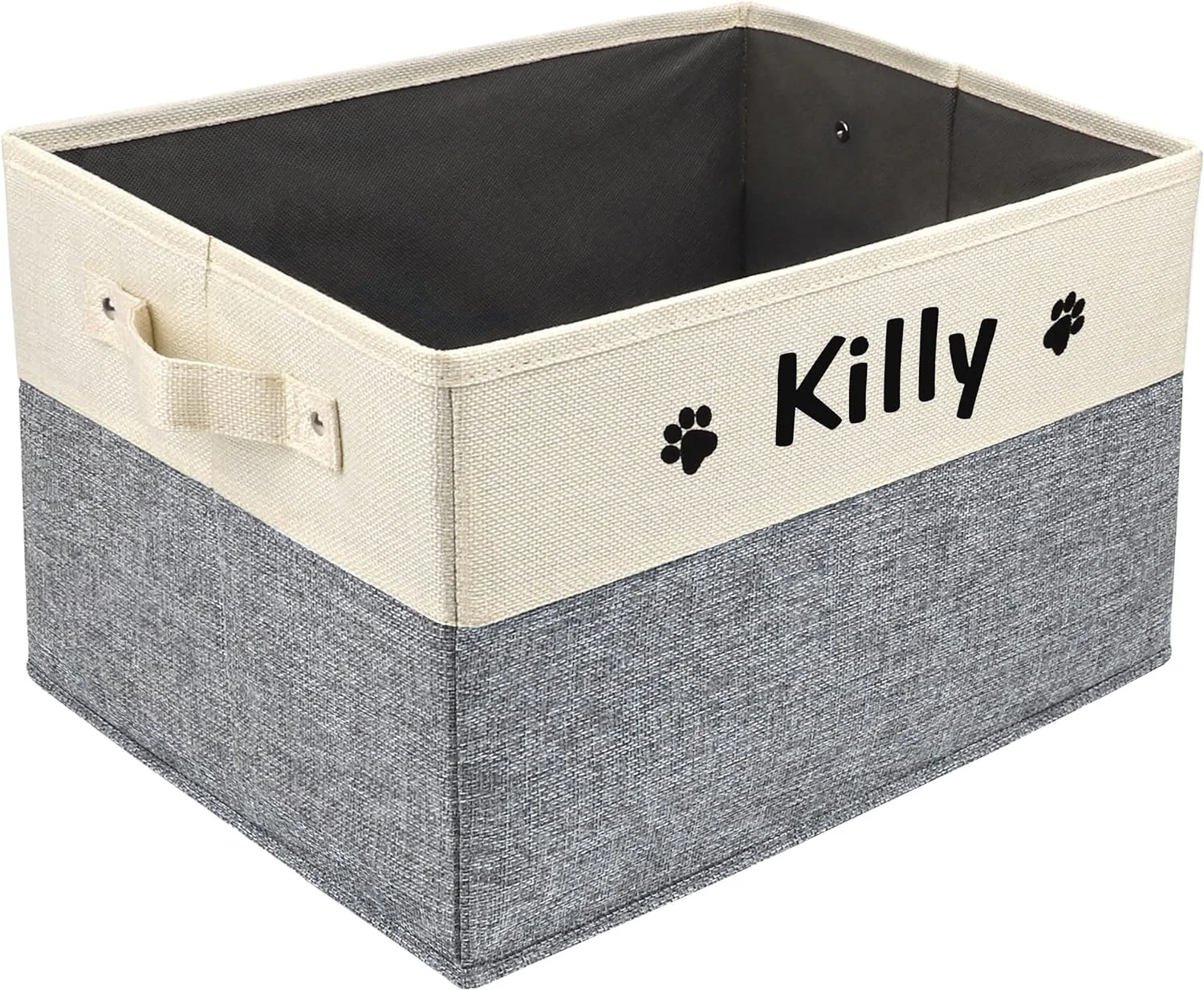 PET ARTIST Cubo de juguete personalizado para perros accesorios de juguetes - Caja de almacenamiento plegable para juguetes para mascotas, abrigo para perros