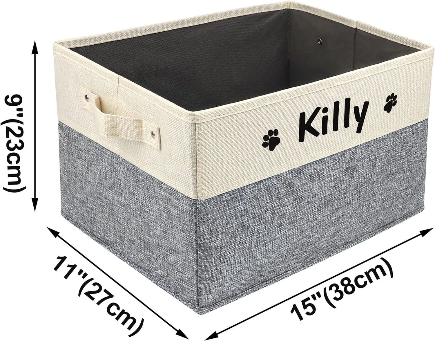 PET ARTIST Cubo de juguete personalizado para perros accesorios de juguetes - Caja de almacenamiento plegable para juguetes para mascotas, abrigo para perros - Imagen 4