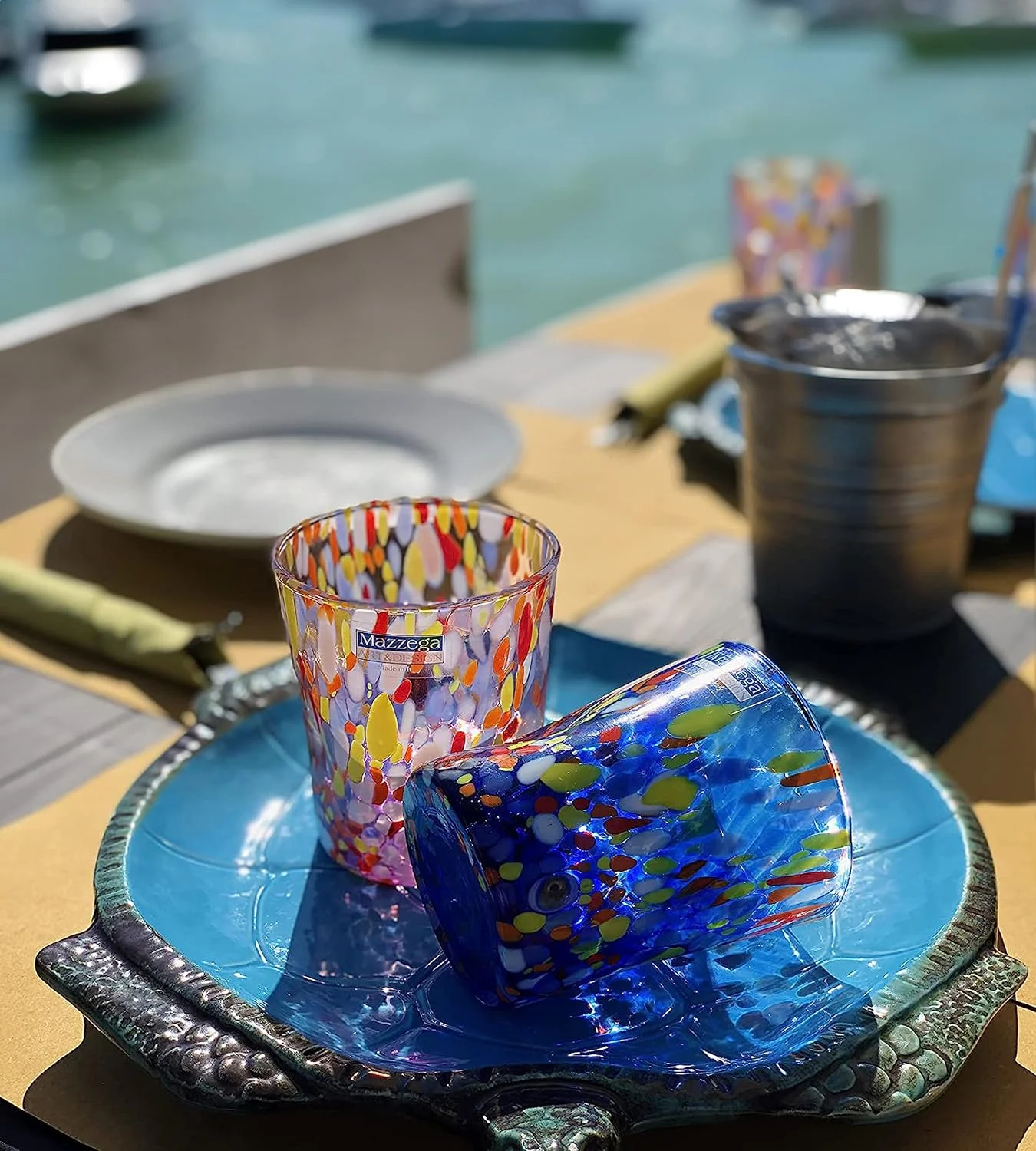 MAZZEGA ART & DESIGN 6 vasos de cristal «I Colori di Murano». Tumble-CLAS-Mix - Imagen 9