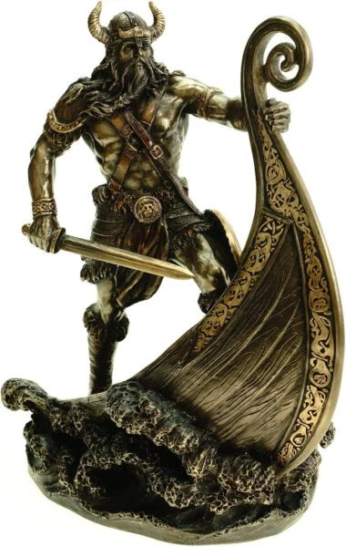 Veronese 708-7655 Figure Viking Is In Bug Seines Drachenschiffes 24CM