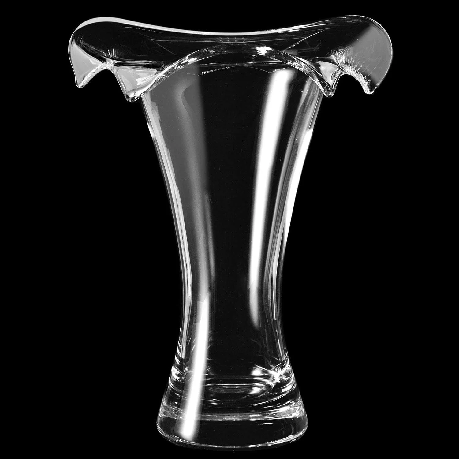 Krosno Florero de Cristal Vaso | 27cm Alto | Diámetro 17cm | Wave Collection - Imagen 6