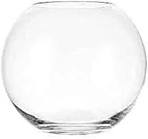 Jarron de Cristal Claro, Bola el florero, Vaso de Vidrio Transparente, soplado a Boca, Apertura Aprox. 10,5 cm, diámetro 20 cm, la Altura Aprox. 16 cm, Oberstdorfer Glashütte