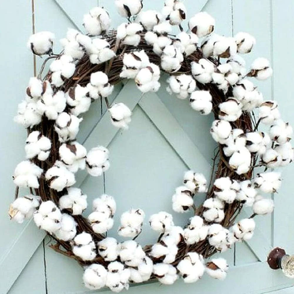 HUAESIN 3pcs Ramo Flores Secas Naturales Blancas 53cm Rama de Algodon Natural con 10 Cabeza de Flores Algodon Decoracion Planta Seca para Boda Fiesta Jarrones Mesa Hogar Navidad Decoracion Granja - Imagen 5