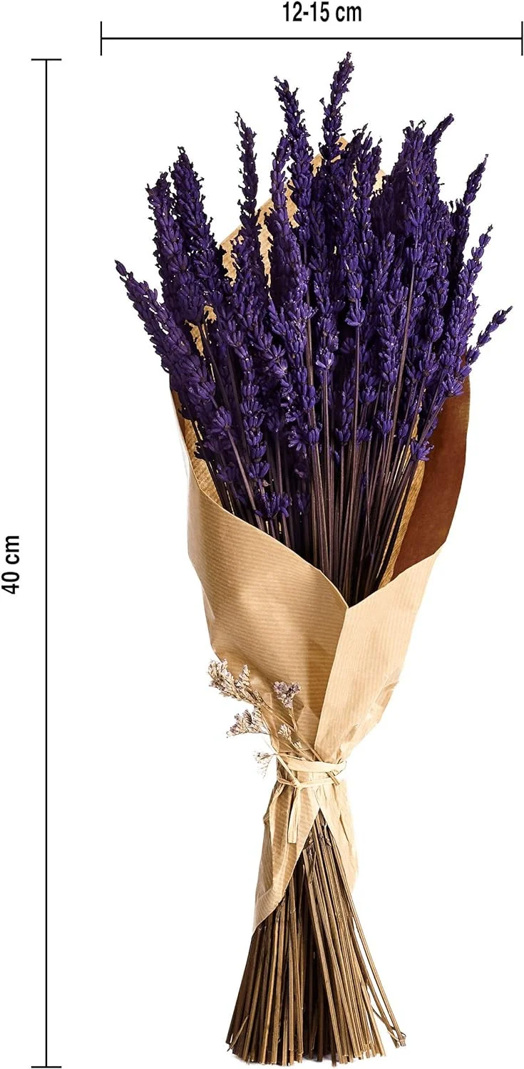 Lavanda Experience, Ramo de Flores Naturales de Lavanda Preservada de Cultivo Ecológico en la Cuenca Mediterránea, Elaborado Artesanalmente con Productos de Primeras Calidades - Imagen 7