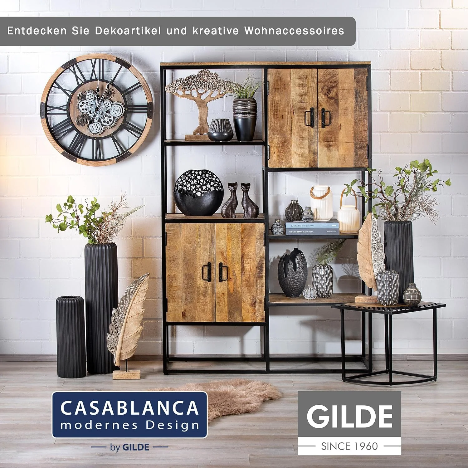 Casablanca modernes Design Escultura Resina Bronce Gris Altura 22 cm - Imagen 8